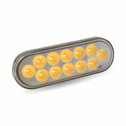TLED-O12CA Oval Clear Amber Stop, Turn & Tail LED (12 Diodes) 6" OVAL Dark Khaki