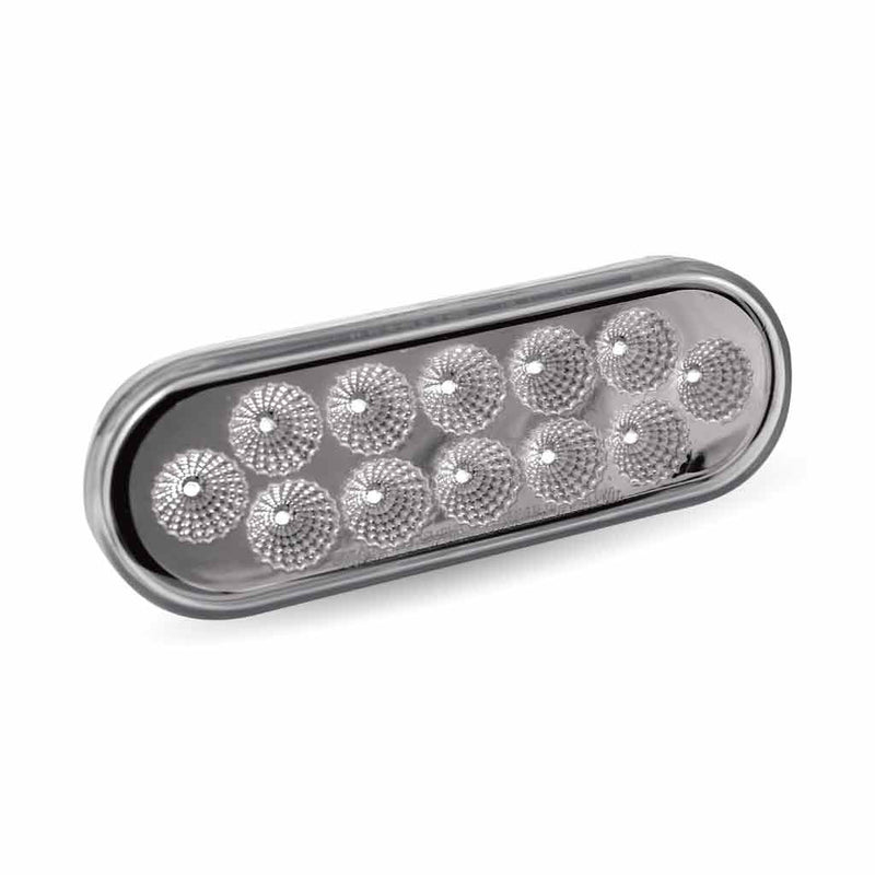 TLED-O12CR Oval Clear Red Stop, Turn & Tail LED (12 Diodes) 6" OVAL Light Slate Gray
