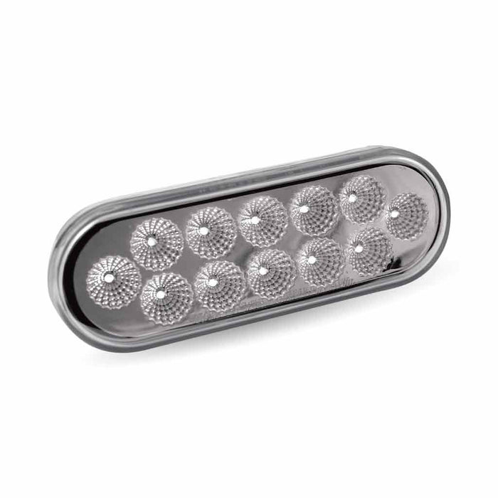 Light Slate Gray Oval Clear Red Stop, Turn & Tail LED (12 Diodes) TURN/MARKER/TAIL