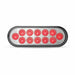 Rosy Brown Oval Clear Red Stop, Turn & Tail LED (12 Diodes) TURN/MARKER/TAIL