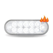 TLED-OBHX OVAL HEATED DUAL LED ROUND STOP, TURN & TAIL LIGHT & WHITE BACKUP STOP/TURN/TAIL Light Gray