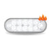 Light Gray OVAL HEATED DUAL LED ROUND STOP, TURN & TAIL LIGHT & WHITE BACKUP STOP/TURN/TAIL