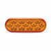 Chocolate Oval Mirror Amber Stop, Turn & Tail LED (13 Diodes) STOP/TURN/TAIL