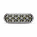 Gray Oval Mirror Clear Amber Stop, Turn & Tail LED (13 Diodes) STOP/TURN/TAIL