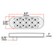 Light Gray Oval Mirror Clear Red Stop, Turn & Tail LED (13 Diodes) STOP/TURN/TAIL
