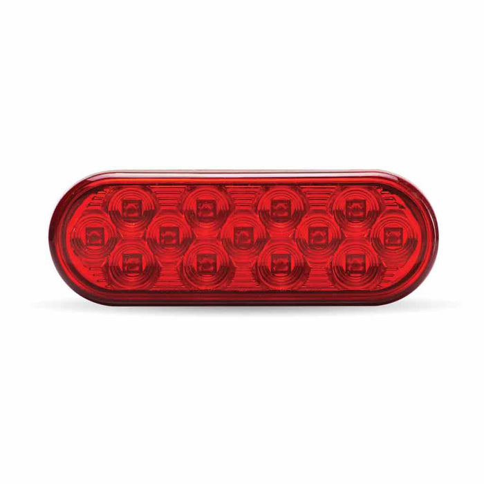 Brown Oval Mirror Red Stop, Turn & Tail LED (13 Diodes) STOP/TURN/TAIL