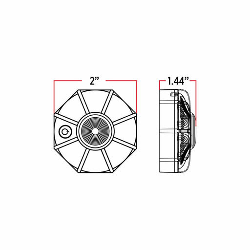 Black TLED-OC1A 3" Dual Color Amber/White Portable/Magnetic/Hangable Hazard LED Light – 9 Diodes STROBE