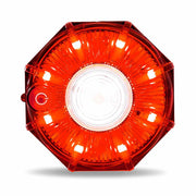 TLED-OC1R 3″ Dual Color Red/White Portable/Magnetic/Hangable Hazard LED Light – 9 Diodes STROBE Orange Red