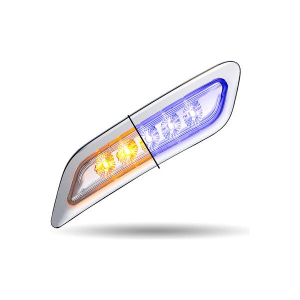 Light Gray TLED-P200AB Amber to Blue Peterbilt LED Door Light – 5 Diodes | Passenger Side DOOR LIGHT