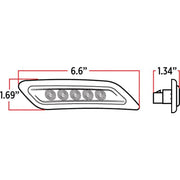 TLED-P100AG Amber to Green Peterbilt LED Door Light – 5 Diodes | Driver Side DOOR LIGHT Light Gray