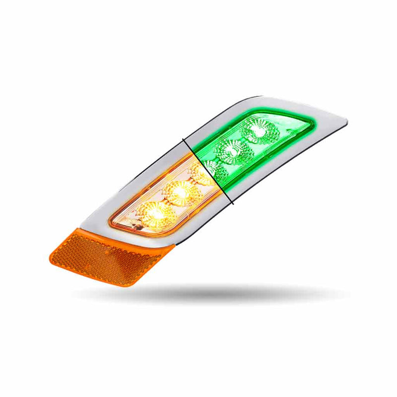 TLED-P300AG Amber to Green Peterbilt LED Fender Light – 5 Diodes | Driver Side FENDER LIGHT Light Gray