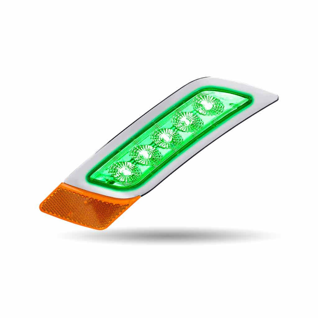 ドレミ　　　　　　　　　　　　　　PORTER　GLOW TLED-P300AG Amber to Green Peterbilt LED Fender Light – 5 Diodes