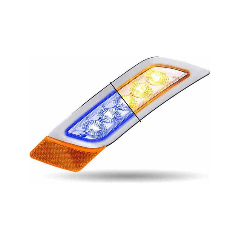 TLED-P400AB Amber to Blue Peterbilt LED Fender Light – 5 Diodes | Passenger Side FENDER LIGHT Light Gray