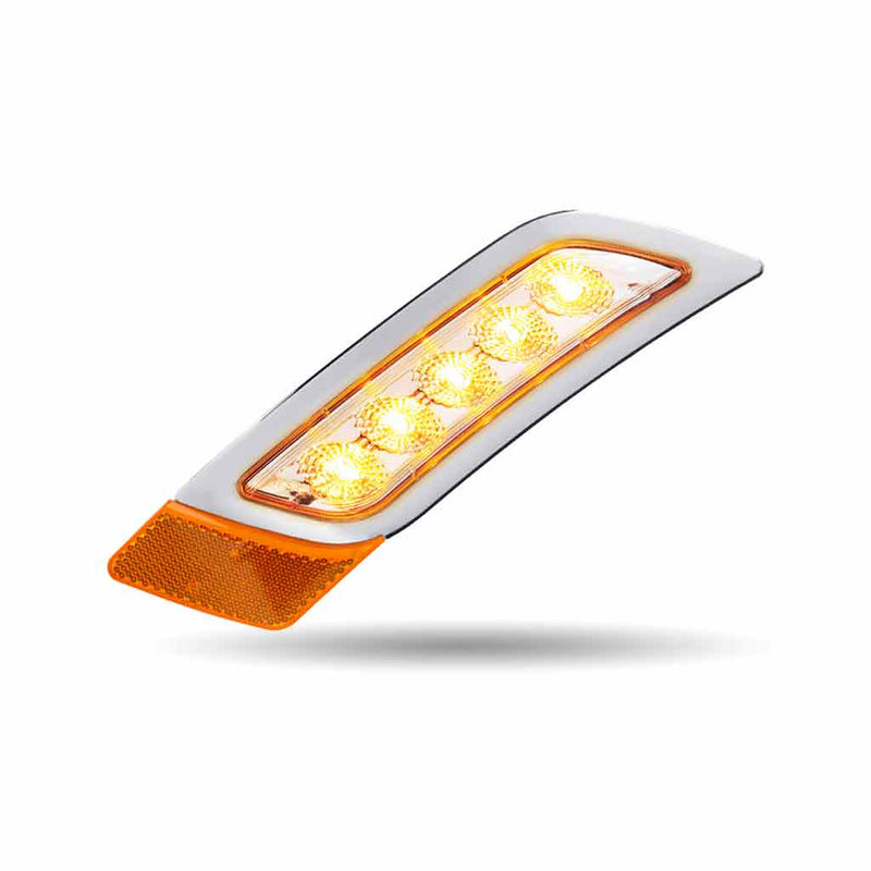 TLED-P400AP Amber to Purple Peterbilt LED Fender Light – 5 Diodes | Passenger Side FENDER LIGHT Light Gray