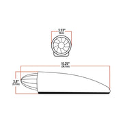 TLED-PCAB2XAG Peterbilt Bullet Dual Revolution Cab LED with Housing (Amber/Green) (19 Diodes) CAB LIGHT Beige