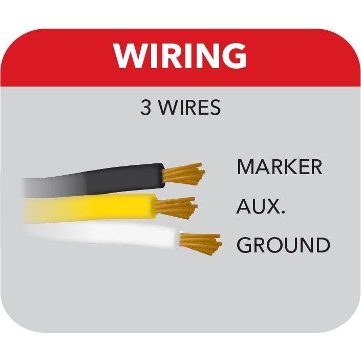 TLED-PCAB2XAPINK Peterbilt Bullet Dual Revolution Cab LED with Housing (Amber/Pink) (19 Diodes) CAB LIGHT Light Gray