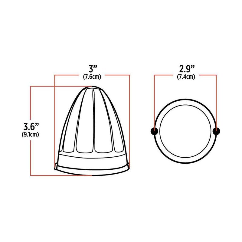 TLED-PCABC Peterbilt Bullet Cab Clear Amber LED (19 Diodes) CAB LIGHT Lavender