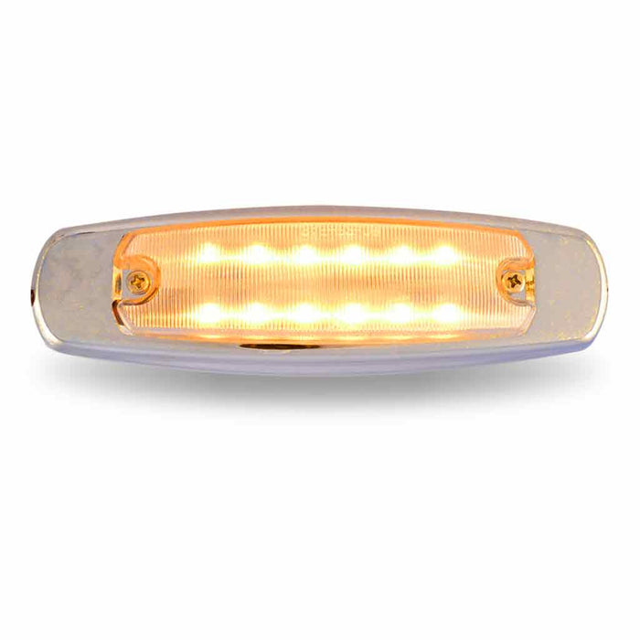 Gray Peterbilt Clear Amber LED (12 Diodes) MARKER
