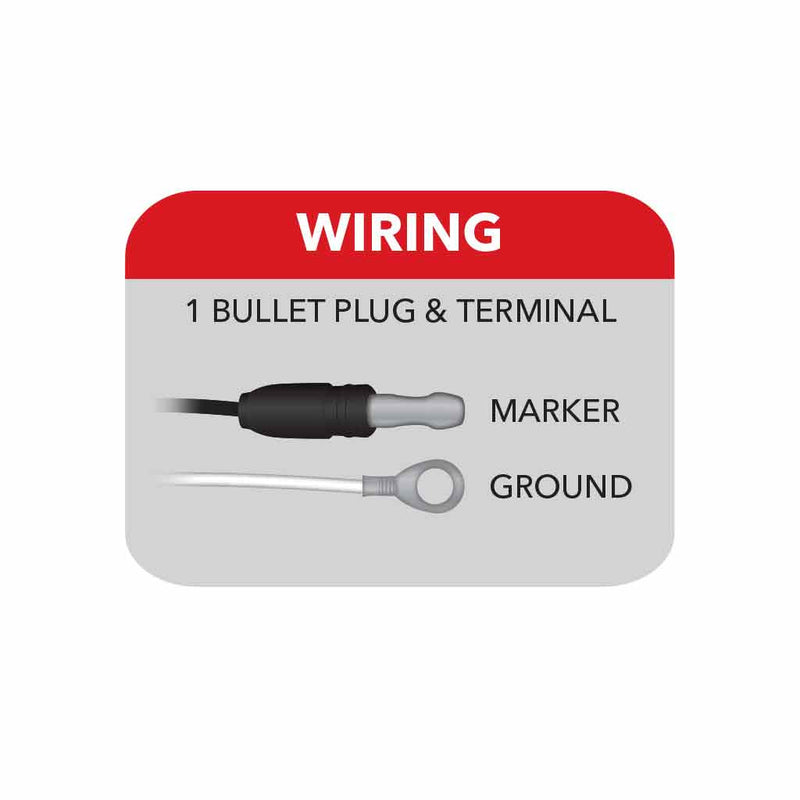 TLED-PETCR Peterbilt Clear Red LED (12 Diodes) MARKER Light Gray