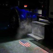 Trux LED Projector Door Light for Kenworth/Peterbilt (OEM fitment) (Choose Style) DOOR LIGHT Oval USA Flag - Driver Side,Oval USA Flag - Passenger Side,Rectangle USA Flag - Driver Side,Rectangle USA Flag - Passenger Side,"Largecar" - Driver Side,"Largecar" - Passenger Side,Military - Driver Side,Military - Passenger Side,Canadian Flag - Diver Side,Canadian Flag - Passenger Side,Mexico Flag Drivers side,Mexico Flag Passenger side Black
