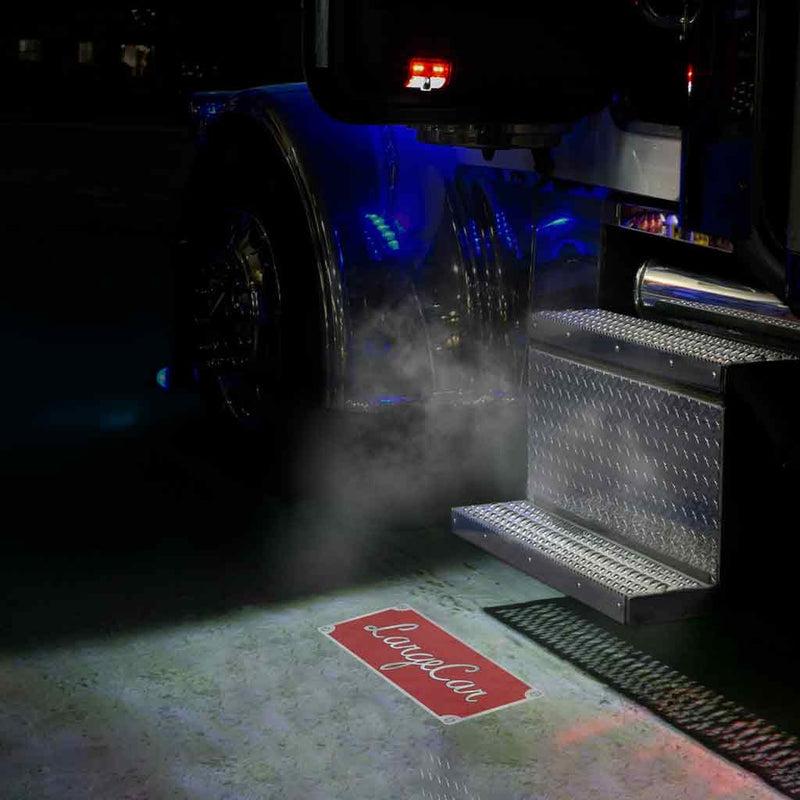 Trux LED Projector Door Light for Kenworth/Peterbilt (OEM fitment) (Choose Style) DOOR LIGHT Oval USA Flag - Driver Side,Oval USA Flag - Passenger Side,Rectangle USA Flag - Driver Side,Rectangle USA Flag - Passenger Side,"Largecar" - Driver Side,"Largecar" - Passenger Side,Military - Driver Side,Military - Passenger Side,Canadian Flag - Diver Side,Canadian Flag - Passenger Side,Mexico Flag Drivers side,Mexico Flag Passenger side Black