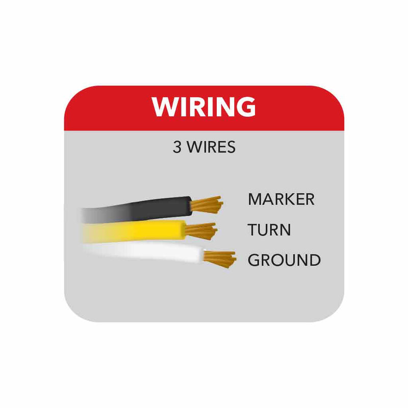 TLED-PSHC Peterbilt Side Headlight Triangle Clear Amber LED (24 Diodes) PETERBILT SIDE HEADLIGHT Light Gray