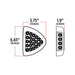 Black Peterbilt Side Headlight Triangle Dual Revolution Amber/Blue LED (24 Diodes) PETERBILT SIDE HEADLIGHT