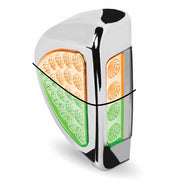 TLED-PSHXG Peterbilt Side Headlight Triangle Dual Revolution Amber/Green LED (24 Diodes) PETERBILT SIDE HEADLIGHT Light Gray