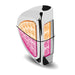 Light Gray Peterbilt Side Headlight Triangle Dual Revolution Amber/Pink LED (24 Diodes) PETERBILT SIDE HEADLIGHT