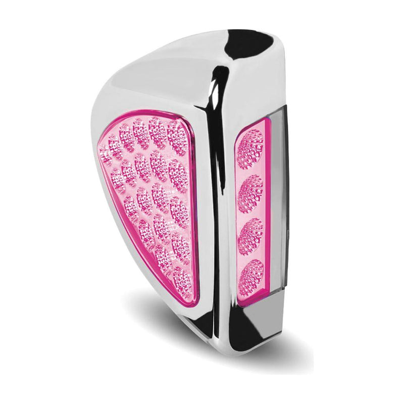 TLED-PSHXPINK Peterbilt Side Headlight Triangle Dual Revolution Amber/Pink LED (24 Diodes) PETERBILT SIDE HEADLIGHT Light Gray