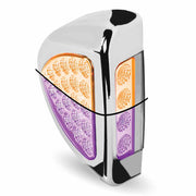 TLED-PSHXP Peterbilt Side Headlight Triangle Dual Revolution Amber/Purple LED (24 Diodes) PETERBILT SIDE HEADLIGHT Light Gray