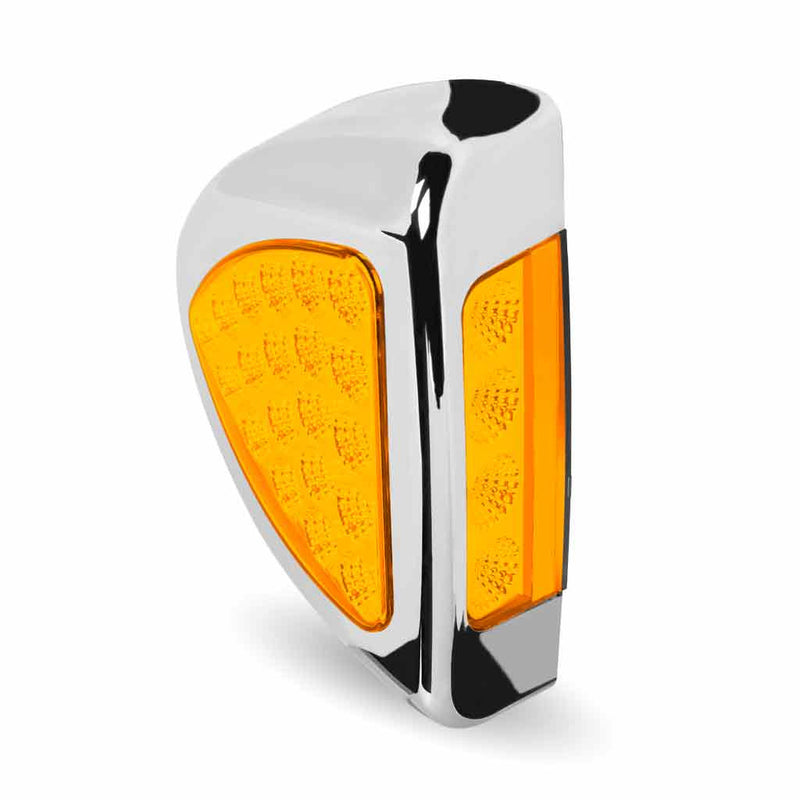 TLED-PSH Peterbilt Side Headlight Triangle Amber LED (24 Diodes) PETERBILT SIDE HEADLIGHT Light Gray