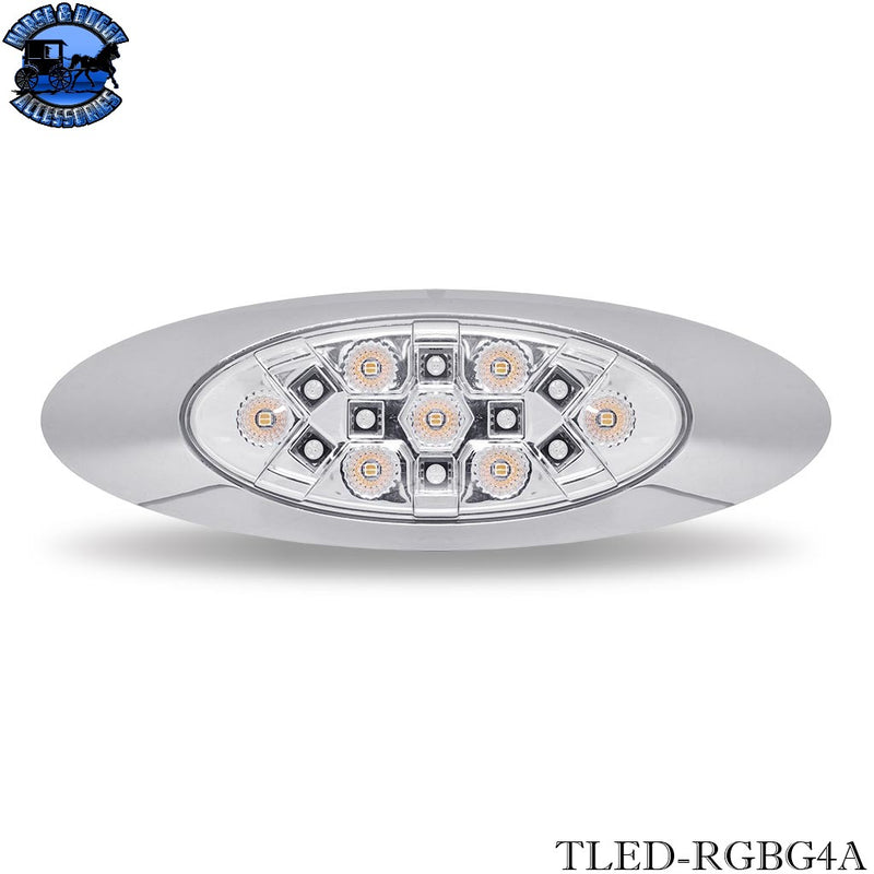 TLED-RGBG4A Amber Clearance / Marker with RGB Auxiliary Generation 4 LED Light – 18 Diodes