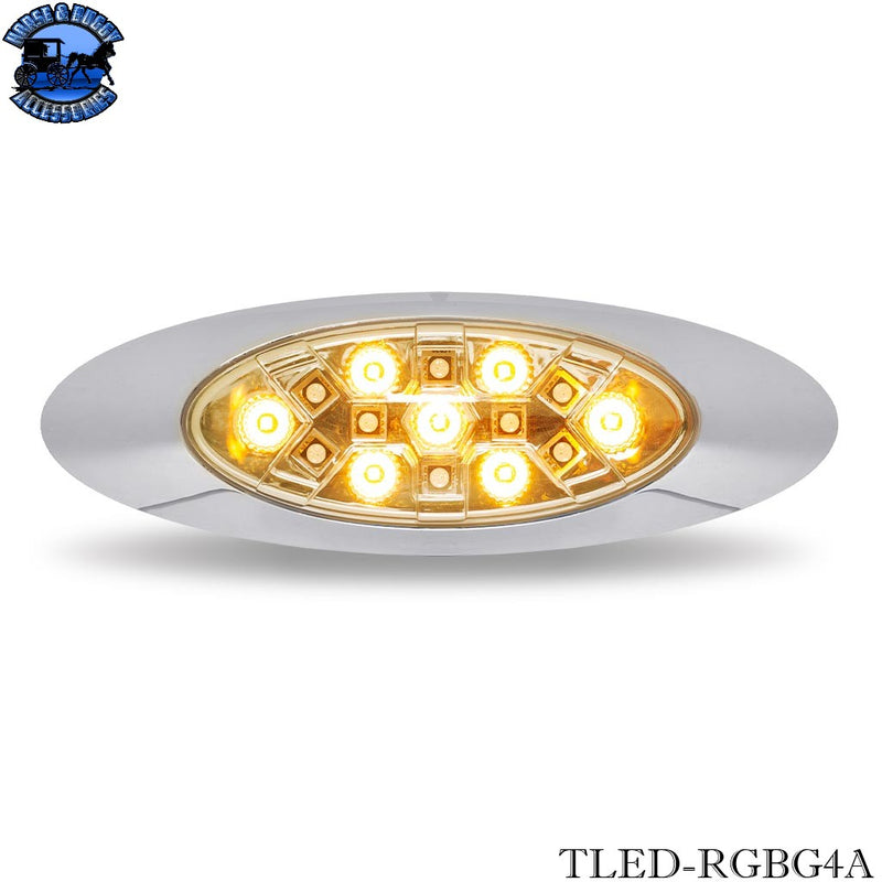 TLED-RGBG4A Amber Clearance / Marker with RGB Auxiliary Generation 4 LED Light – 18 Diodes