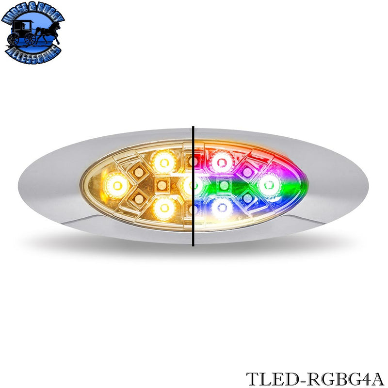 TLED-RGBG4A Amber Clearance / Marker with RGB Auxiliary Generation 4 LED Light – 18 Diodes