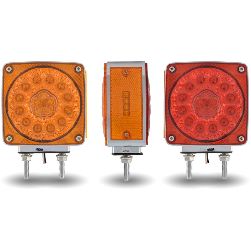 TLED-SDFL3 Super Diode Double Face Double Post Square LED - Driver Side (38 Diodes) DOUBLE FACE Chocolate