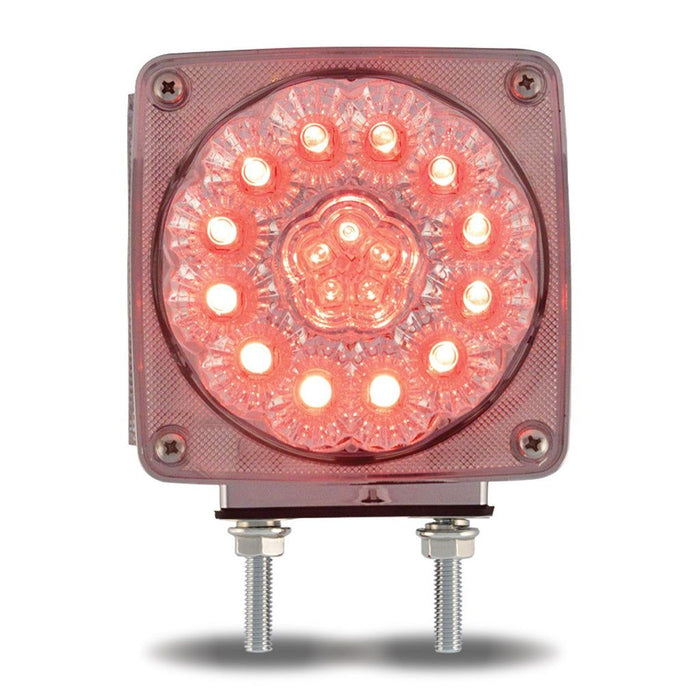 Rosy Brown Super Diode Double Face Double Post Square Clear LED - Driver Side (38 Diodes) DOUBLE FACE