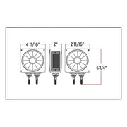 TLED-SDFL3C Super Diode Double Face Double Post Square Clear LED - Driver Side (38 Diodes) DOUBLE FACE Dark Slate Gray
