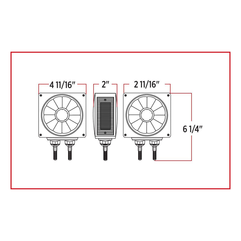 TLED-SDFL3 Super Diode Double Face Double Post Square LED - Driver Side (38 Diodes) DOUBLE FACE Light Gray