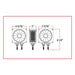 Light Gray Super Diode Double Face Double Post Square LED - Driver Side (38 Diodes) DOUBLE FACE