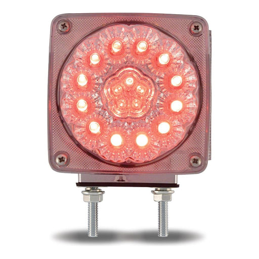 Rosy Brown Super Diode Double Face Double Post Square Clear LED - Passenger Side (38 Diodes) DOUBLE FACE