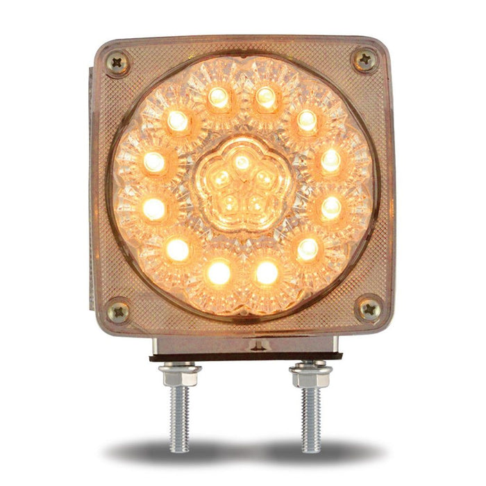 Dark Khaki Super Diode Double Face Double Post Square Clear LED - Passenger Side (38 Diodes) DOUBLE FACE