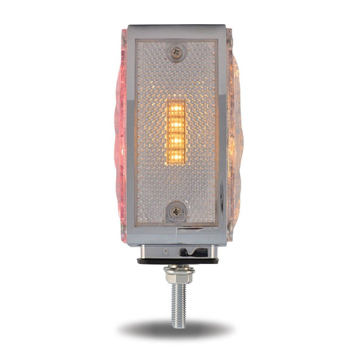 Rosy Brown Super Diode Double Face Double Post Square Clear LED - Passenger Side (38 Diodes) DOUBLE FACE