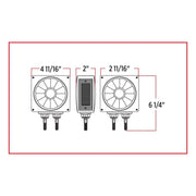 TLED-SDFR3 Super Diode Double Face Double Post Square LED - Passenger Side (38 Diodes) DOUBLE FACE Dark Slate Gray