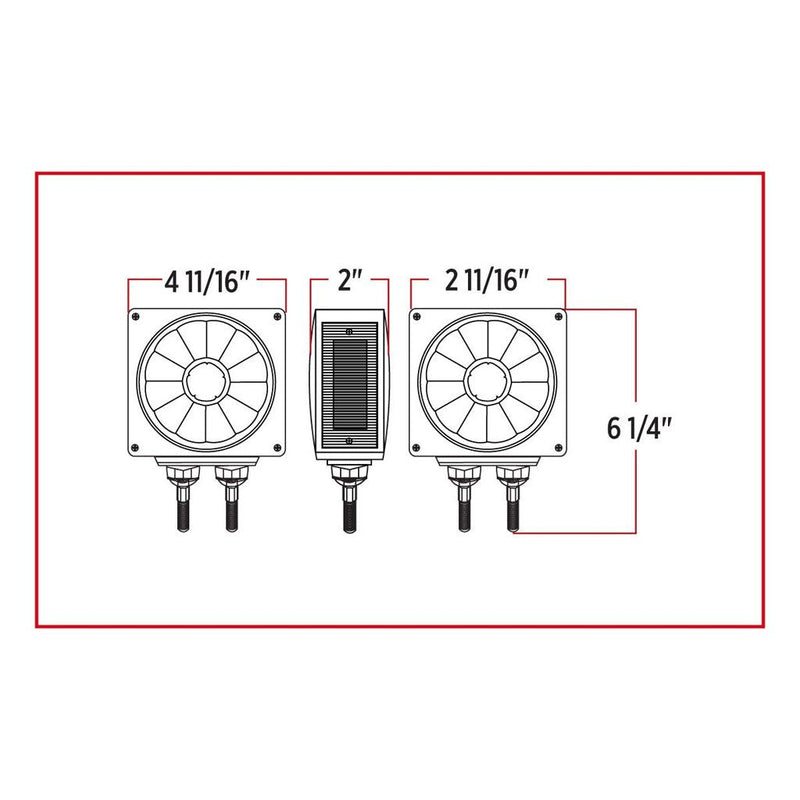 TLED-SDFR3 Super Diode Double Face Double Post Square LED - Passenger Side (38 Diodes) DOUBLE FACE Dark Slate Gray