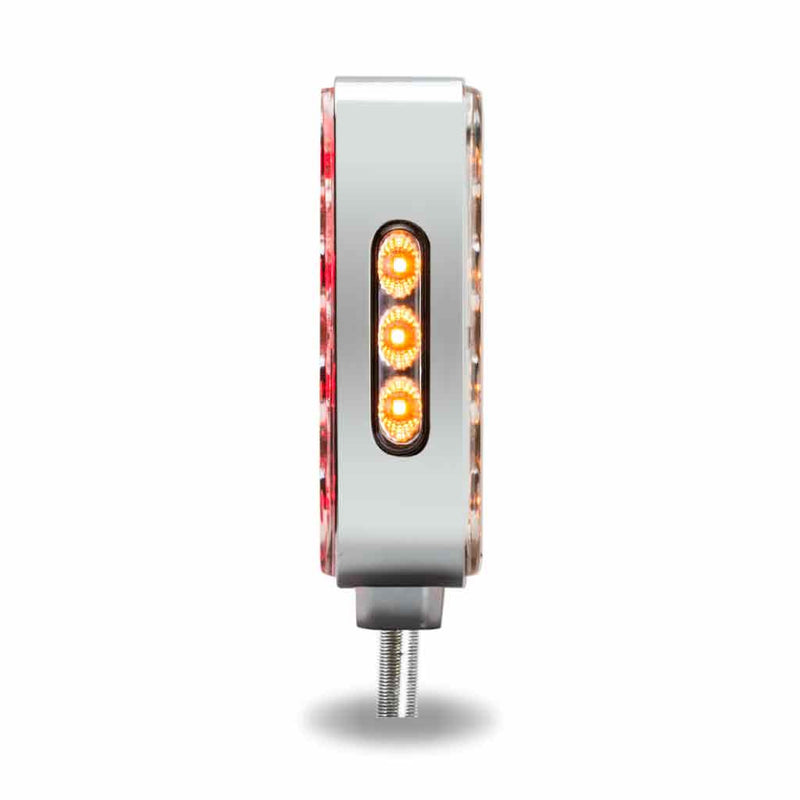 TLED-SDXB Dual Revolution Double Face Double Post Square LED (Amber/Red/Blue) - (44 Diodes) DOUBLE FACE Light Gray