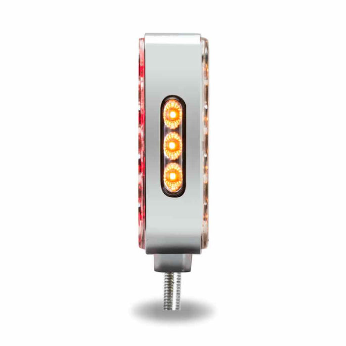 Light Gray Dual Revolution Double Face Double Post Square LED (Amber/Red/Blue) - (44 Diodes) DOUBLE FACE