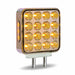 Dark Khaki Dual Revolution Double Face Double Post Square LED (Amber/Red/Green) - (44 Diodes) DOUBLE FACE