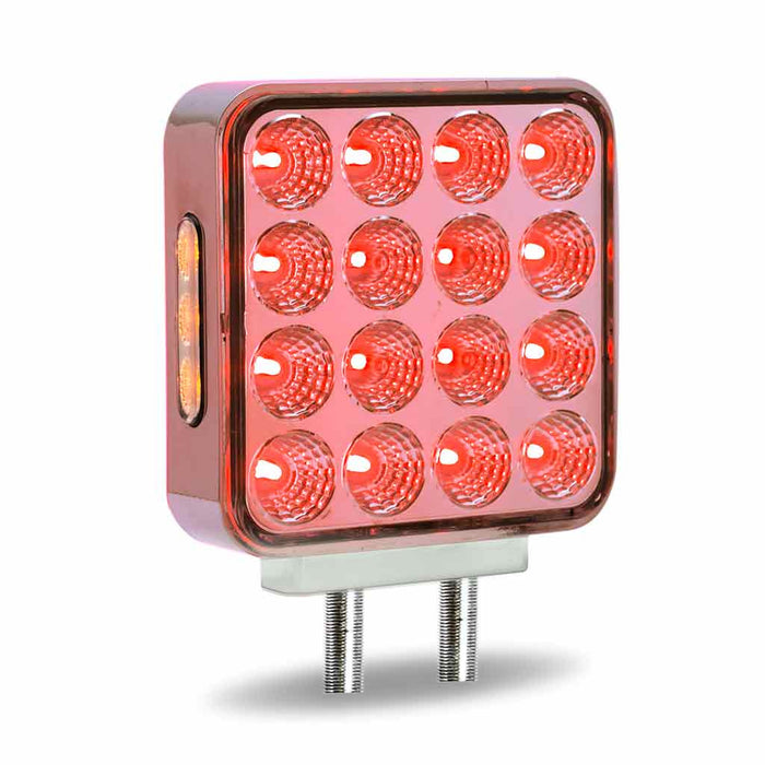 Dark Salmon Dual Revolution Double Face Double Post Square LED (Amber/Red/Green) - (44 Diodes) DOUBLE FACE