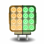 TLED-SDXG Dual Revolution Double Face Double Post Square LED (Amber/Red/Green) - (44 Diodes) DOUBLE FACE Dark Khaki